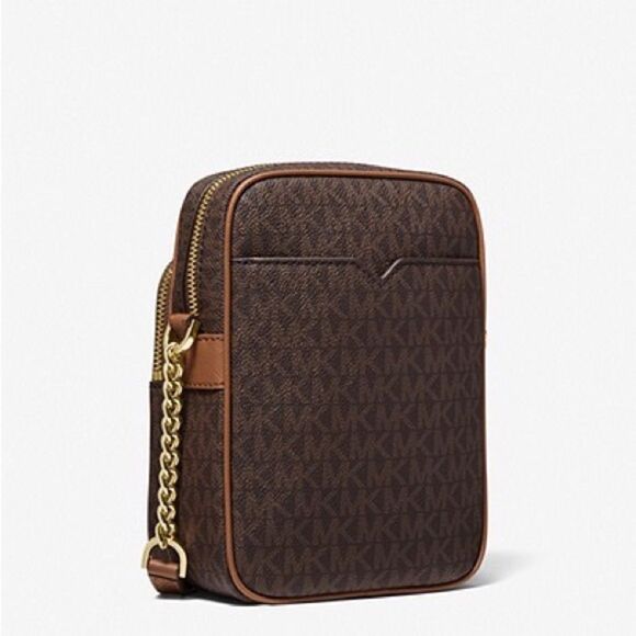 MICHAEL KORS Travel Medium Logo Crossbody Messenger Shoulder Handbag Signature - Picture 10 of 13